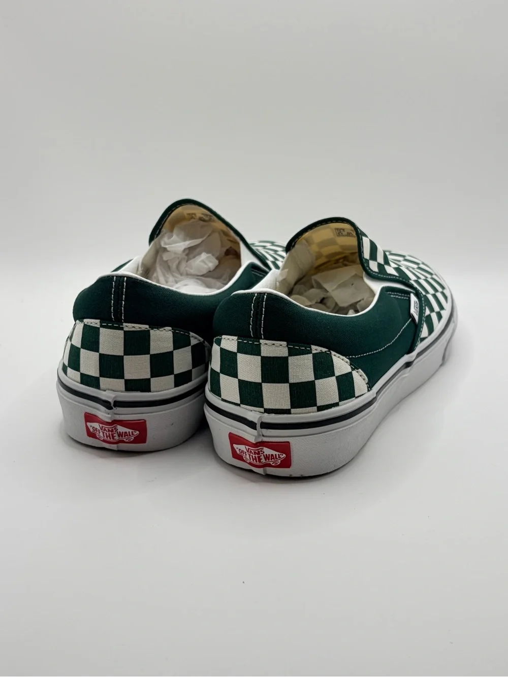 Vans Slip-On Checkerboard in Green & White
